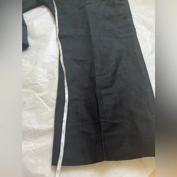 Kasper 14P Petite Solid Black Linen Rayon Lined Dress Pants Inseam 27’ EUC - Picture 3 of 6